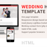 Wedding one page html template